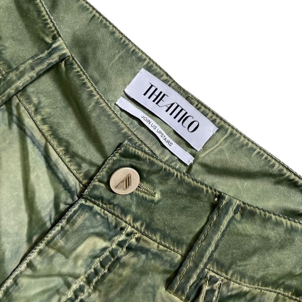 THE ATTICO‎ Fern Long Pant in Military Green - Picture 8 of 12
